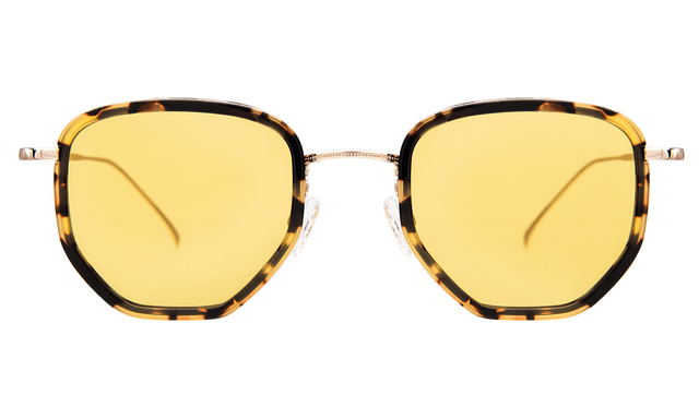 Hunter Ace Sunglasses side view in Tortoise Gold with Honey See Through Lenses
