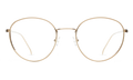 Front view of Jefferson Optical in Gold/Optical