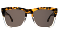 Front view of Los Feliz Sunglasses in Half/Half Tortoise/Grey