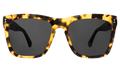 Front view of Los Feliz Sunglasses in Tortoise/Grey