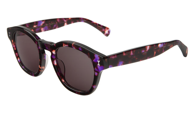 Madison Sunglasses side view in Berry Tortoise Grey