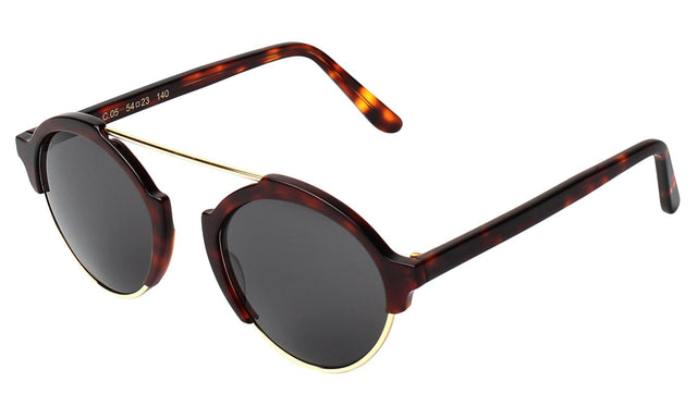 Milan III Sunglasses side view in Havana