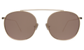 Front view of Mykonos II Sunglasses in Gold/Bright Rose Flat Mirror