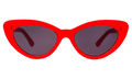 Front view of Pamela Sunglasses in Red/Grey Flat