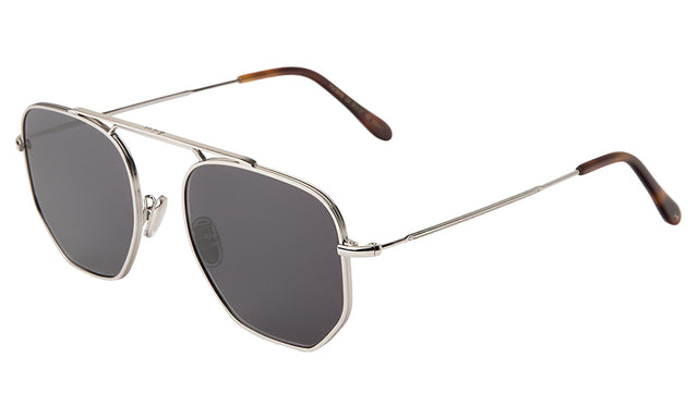 Patmos Sunglasses side view in Silver / Grey Flat