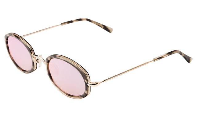 Ravello II Sunglasses side view in Clear Charcoal/Gold w/ Bright Rose Mirror
