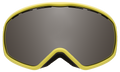Front view of Ski Goggles in Matte Neon Yellow/Silver Polarized Mirror