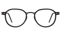 Front view of Tompkins Titanium Optical in Black/Matte Black/Optical