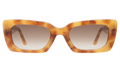 Front view of Wilson Sunglasses in Amber/Brown Flat Gradient