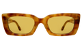 Front view of Wilson Sunglasses in Amber/Honey Flat See Through