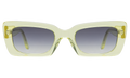 Front view of Wilson Sunglasses in Neon Lemon/Grey Flat Gradient