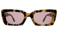 Front view of Wilson Sunglasses in Tortoise/Dusty Pink Flat See Through