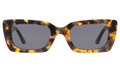 Front view of Wilson Sunglasses in Tortoise/Grey Flat
