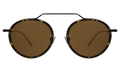 Front view of Wynwood Ace Sunglasses in Flame/Black/Gold Flat Mirror