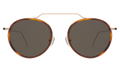 Front view of Wynwood Ace Sunglasses in Havana/Gold/Grey Flat