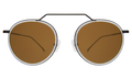 Front view of Wynwood Ace Sunglasses in Pearl/Matte Black/Gold Flat Mirror