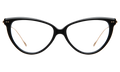 Front view of Adriana Optical in Black/Optical