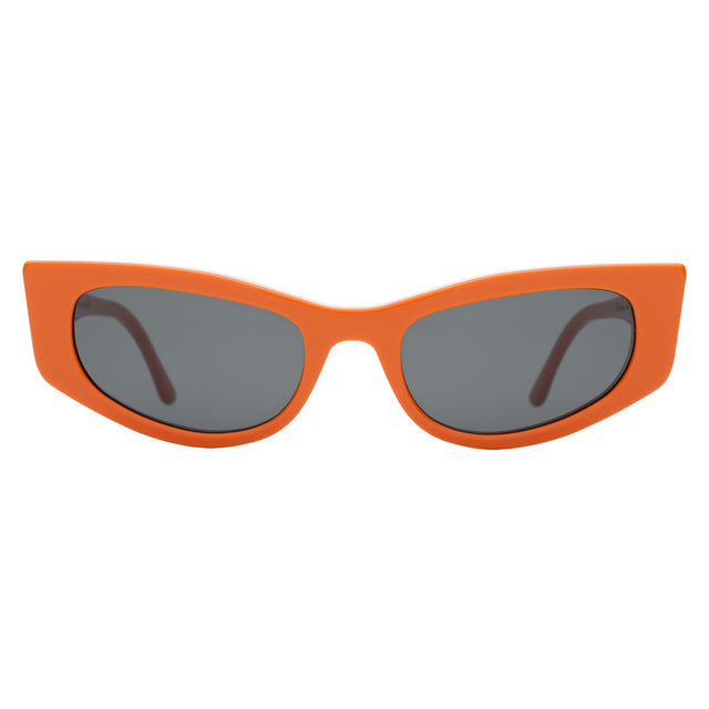 Alexa Sunglasses front view in Aperol with Grey Flat