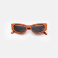 Front view of Alexa Sunglasses in Aperol/Grey Flat