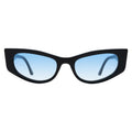 Front view of Alexa Sunglasses in Black/Blue Flat Gradient See Through