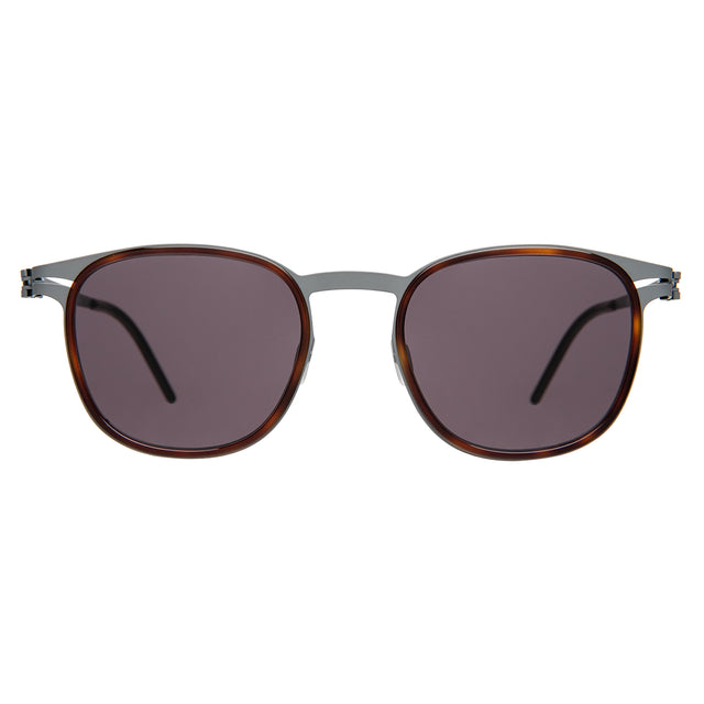 Astor Titanium Sunglasses front view in Havana/Matte Gunmetal with Grey