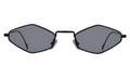 Front view of Astoria Sunglasses in Matte Black/Grey Flat