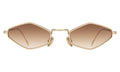 Front view of Astoria Sunglasses in Rose Gold/Brown Flat Gradient