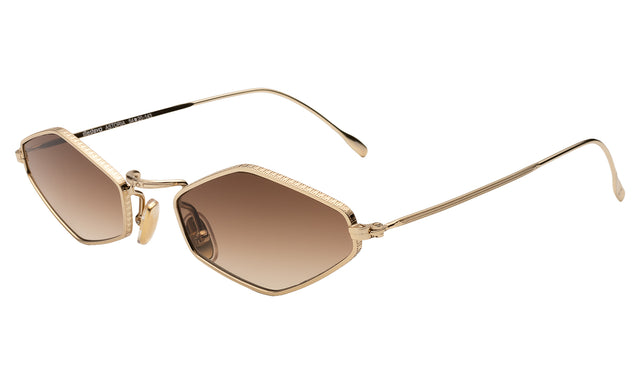 Astoria Sunglasses side view in Rose Gold / Brown Flat Gradient