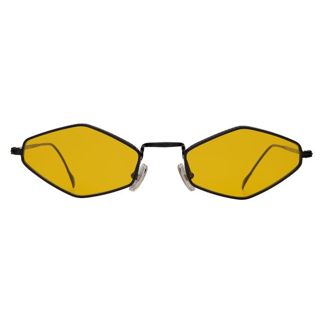 Astoria Sunglasses front view in Black with Honey Flat See Through
