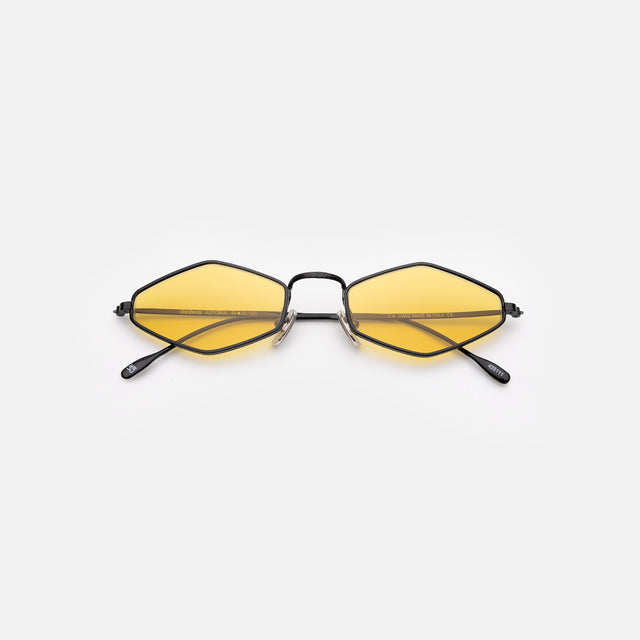 Astoria Sunglasses side view in Black / Honey Flat See Through