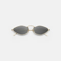 Front view of Austria Sunglasses in Gold/Grey Flat