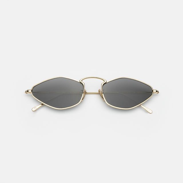Austria Sunglasses side view in Gold / Grey Flat
