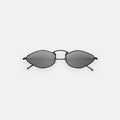 Front view of Austria Sunglasses in Matte Black/Grey Flat