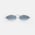 Front view of Austria Sunglasses in Silver/Midnight Blue Flat Gradient