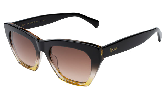 Bali Sunglasses Side Profile in Horizon Black / Brown Gradient