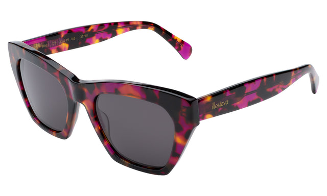 Bali Sunglasses side view in Violet Havana / Grey