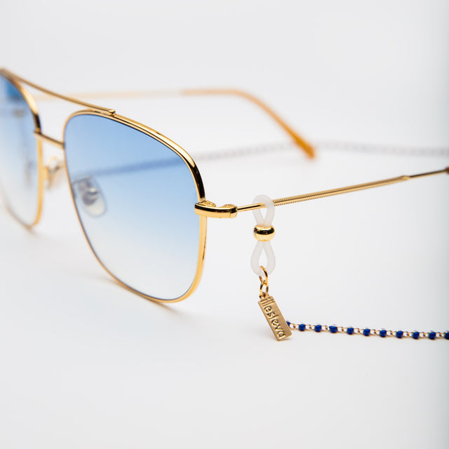 The Frankie Sunglasses with the sunglass chain attached  Barbados