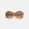 Front view of Barbra 55 Sunglasses in Amber/Brown Flat Gradient