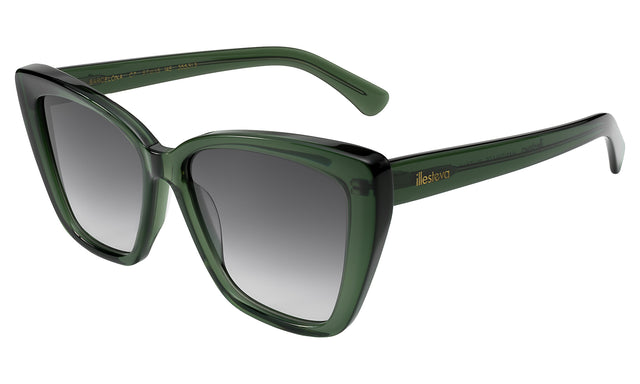 Barcelona Sunglasses side view in Pine / Grey Flat Gradient