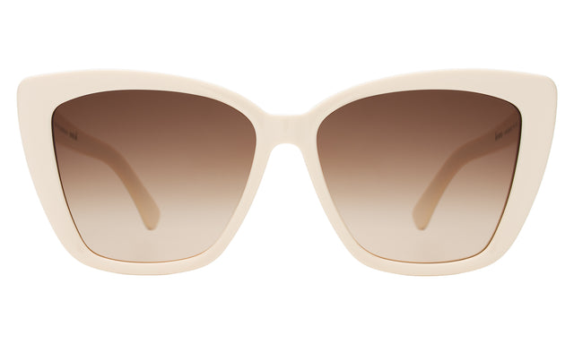 Barcelona Sunglasses front view in Cream with Brown Flat Gradient