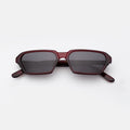 Front view of Baxter II Sunglasses in Burgundy/Grey