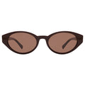 Front view of Bedford Sunglasses in Bordeaux/Brown
