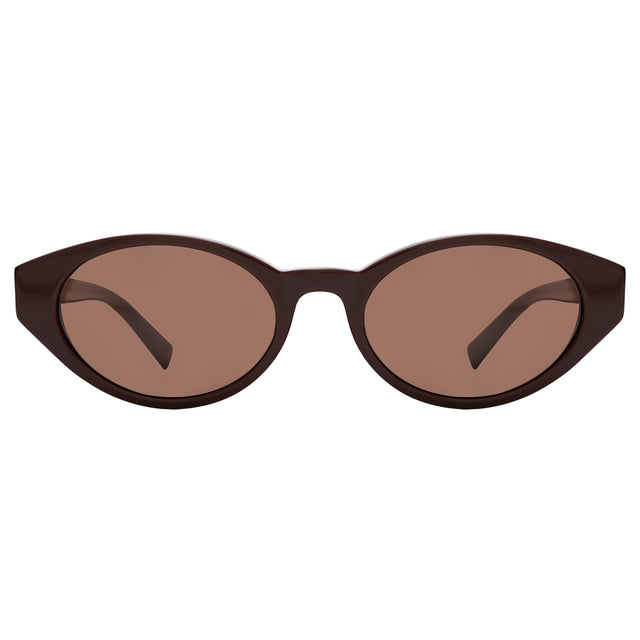 Bedford Sunglasses front view in Bordeaux with Brown