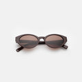 Front view of Bedford Sunglasses in Bordeaux/Brown