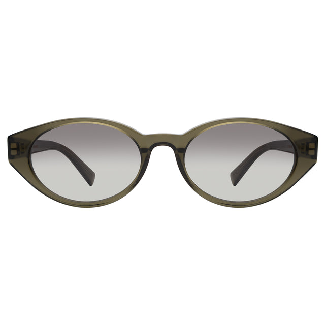 Bedford Sunglasses front view in Green with Olive Gradient