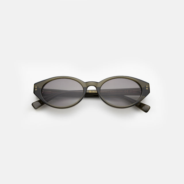 Bedford Sunglasses side view in Green / Olive Gradient
