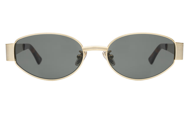 Bellagio Sunglasses in Brushed Gold with Grey