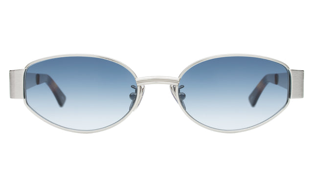 Bellagio Sunglasses in Brushed Silver with Midnight Blue Gradient