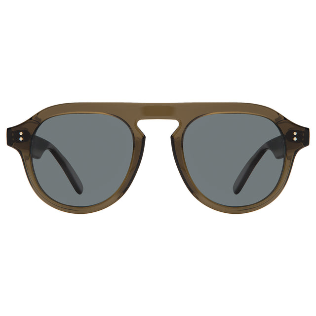 Bergen III Sunglasses front view in Green with Olive