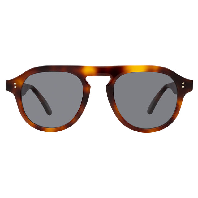 Bergen III Sunglasses front view in Havana with Grey